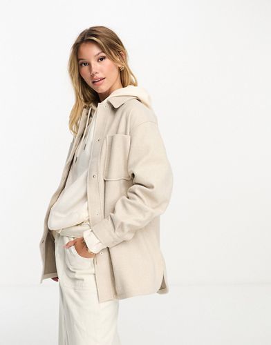 Camicia giacca color pietra - New Look - Modalova