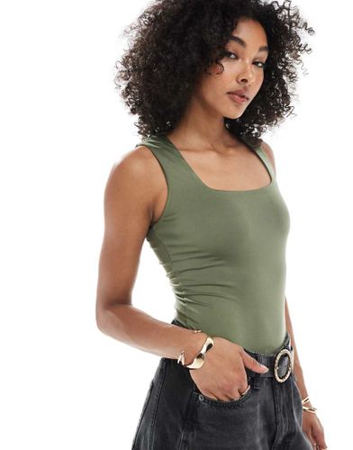 Body à encolure carrée - Kaki - New Look - Modalova