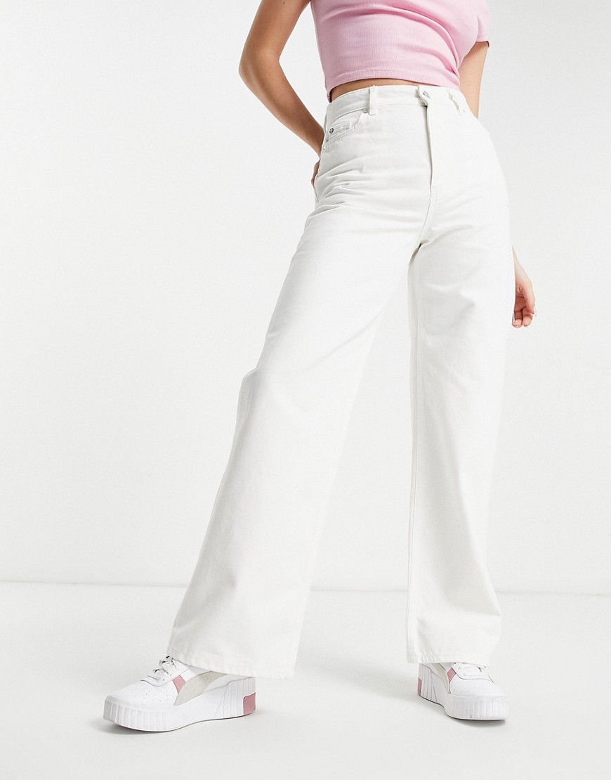 Jeans a fondo ampio bianchi - New Look - Modalova