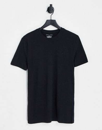T-shirt attillata nera - New Look - Modalova