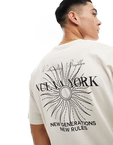T-shirt color pietra con stampa "Nueva York" - New Look - Modalova