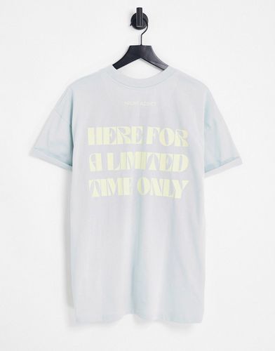 Limited Time - T-shirt azzurra con stampa sul retro - Night Addict - Modalova