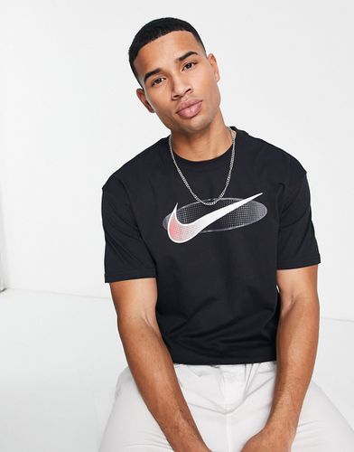 T-shirt oversize nera con logo rétro - Nike - Modalova