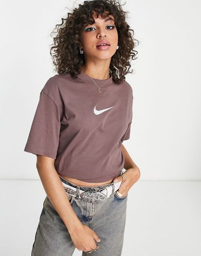 T-shirt color prugna con logo medio - Nike - Modalova