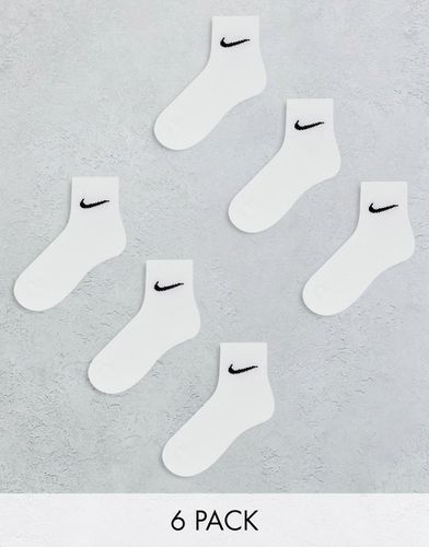 Everyday Cushioned - Confezione da 6 paia di calzini alla caviglia bianchi - Nike Training - Modalova