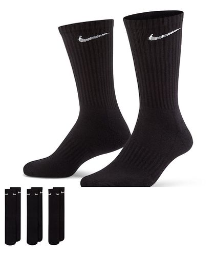 Everyday Cushioned - Confezione da 3 paia di calzini neri ammortizzati - Nike Training - Modalova