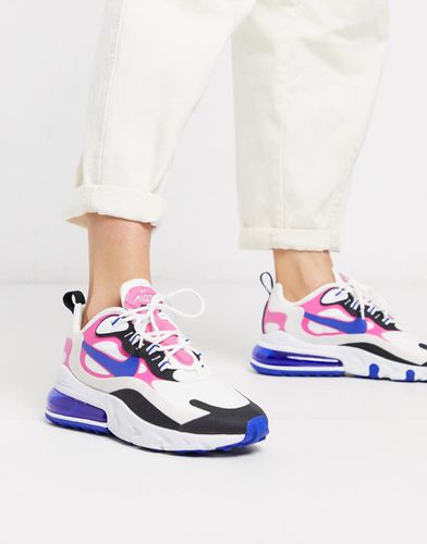 Air - Max 270 React - Sneakers bianche rosa e nere - Nike - Modalova