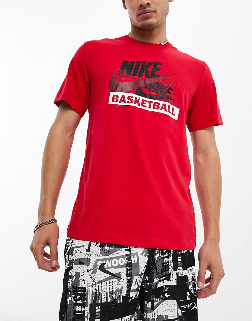 T-shirt rossa con logo - Nike Basketball - Modalova