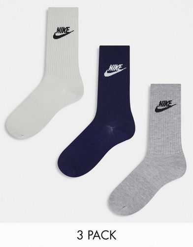 Everyday Essential - Confezione da 3 paia di calzini neri, bianchi e grigi - Nike - Modalova