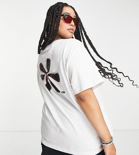 Plus - T-shirt bianca con fiore stampato sul retro e logo - Nike - Modalova