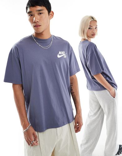 T-shirt viola con logo sul petto - Nike SB - Modalova