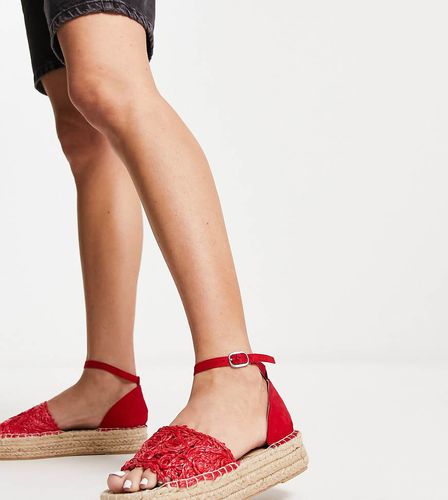 Sandali stile espadrilles flatform rossi - South Beach - Modalova