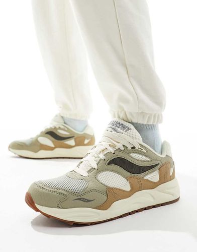 Grid Shadow 2 - Sneakers color sabbia e salvia - Saucony - Modalova