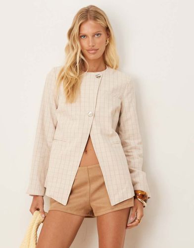 Blazer à carreaux - Naturel - Scalpers - Modalova