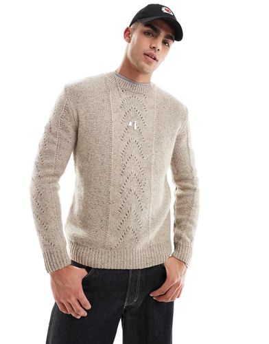 Hopper - Maglione tricot grigio tortora - Scalpers - Modalova