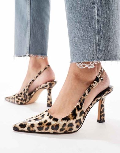 Shona - Scarpe con tacco leopardate verniciate con cinturino sul retro - Schuh - Modalova