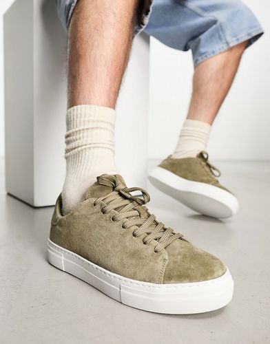 Sneakers in camoscio kaki con suola spessa - Selected Homme - Modalova