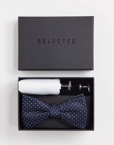 Set regalo con farfallino, fazzoletto da taschino e gemelli - Selected Homme - Modalova