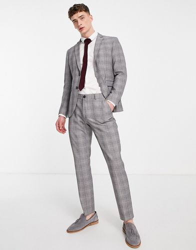 Pantaloni da abito slim color chiaro a quadri - Selected Homme - Modalova