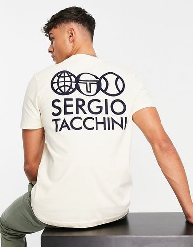 T-shirt écru con stampa sul retro - Sergio Tacchini - Modalova