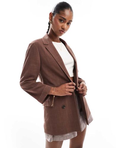 Blazer effet lin - Stradivarius - Modalova