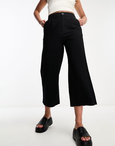 Pantaloni culotte sartoriali neri - Stradivarius - Modalova