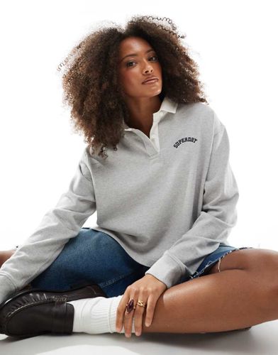 Athletic Essentials - Top style rugby à motif - glacier chiné - Superdry - Modalova