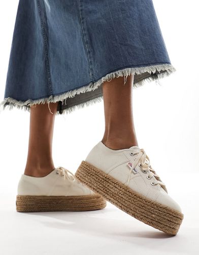 Sneakers beige con suola in corda - Superga - Modalova