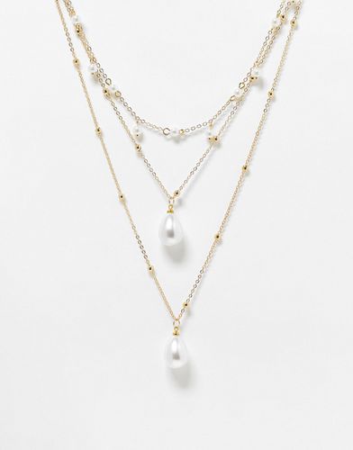 Collana multifilo color con perle - SVNX - Modalova