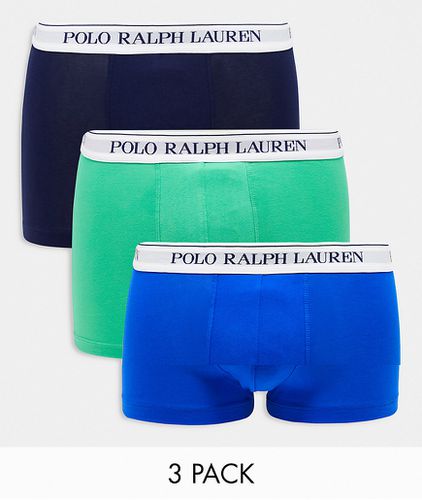 Confezione da 3 boxer aderenti navy, verdi e - Polo Ralph Lauren - Modalova