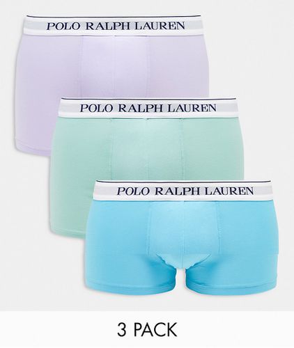 Confezione da 3 paia di boxer aderenti verdi, e viola - Polo Ralph Lauren - Modalova