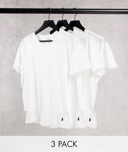 Confezione da 3 T-shirt bianche con logo del pony - Polo Ralph Lauren - Modalova