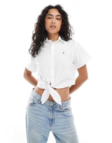 Chemise crop top nouée devant - Polo Ralph Lauren - Modalova