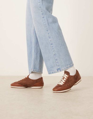 Baskets style ballerines à logo joueur de polo - Marron - Polo Ralph Lauren - Modalova