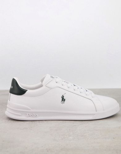Heritage Court - Sneakers in pelle bianche con logo nero - Polo Ralph Lauren - Modalova