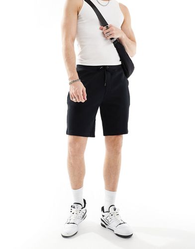 Pantaloncini neri in maglia doppia con logo - Polo Ralph Lauren - Modalova