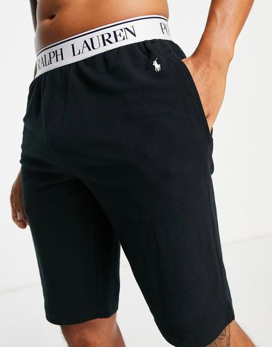Pantaloncini da casa neri con fascia in vita con logo - Polo Ralph Lauren - Modalova