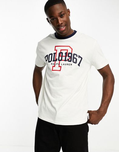 T-shirt classica oversize bianca con logo stile college - Polo Ralph Lauren - Modalova