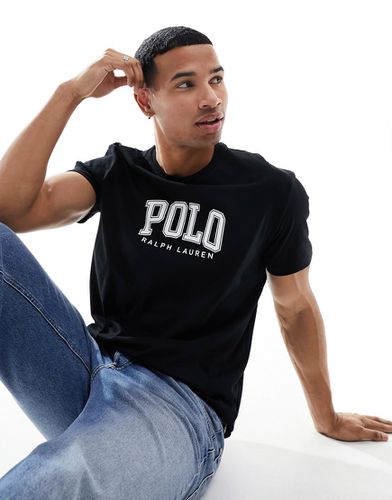 T-shirt classica oversize nera con logo stile college - Polo Ralph Lauren - Modalova