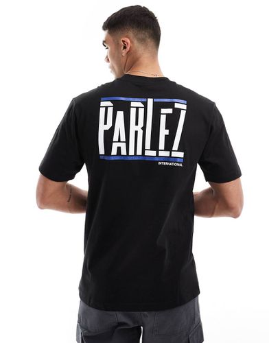 Waller - T-shirt nera con stampa del logo sul retro - Parlez - Modalova