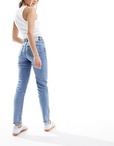 Bella - Jeans affusolati a vita alta chiaro - Pieces - Modalova