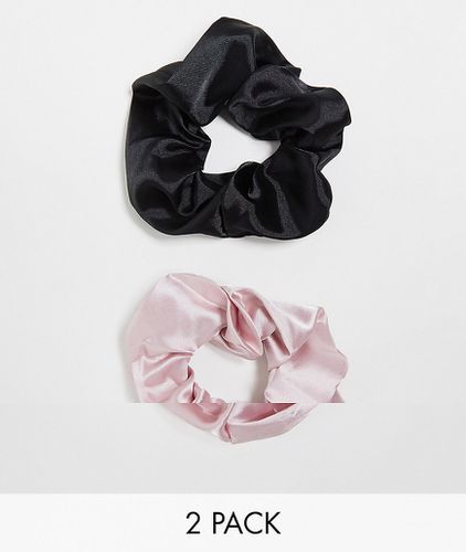 Confezione da 2 elastici nero e rosa - Pieces - Modalova
