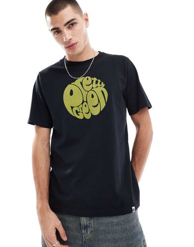 Th Anniversary Gillespie - T-shirt nera con logo - Pretty Green - Modalova