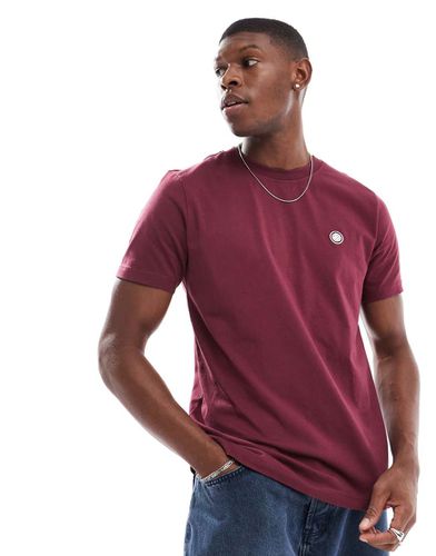 T-shirt bordeaux con logo - Pretty Green - Modalova