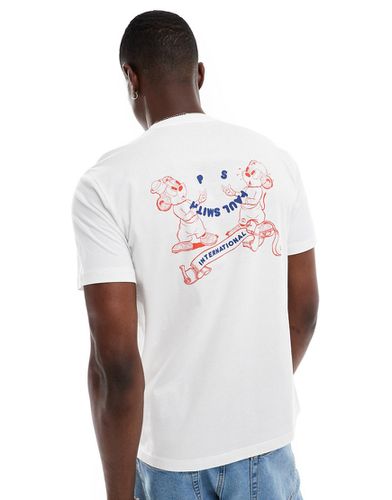 T-shirt bianca con stampa di topi sul davanti e sul retro - PS Paul Smith - Modalova