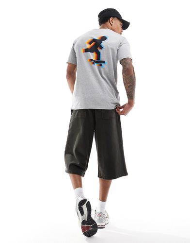 T-shirt grigia con stampa di skateboard sul davanti e sul retro - PS Paul Smith - Modalova