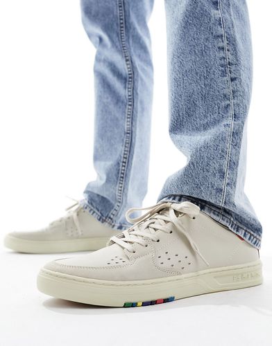 Cosmo - Sneakers in pelle sporco traforate con dettaglio rosso sul tallone - PS Paul Smith - Modalova