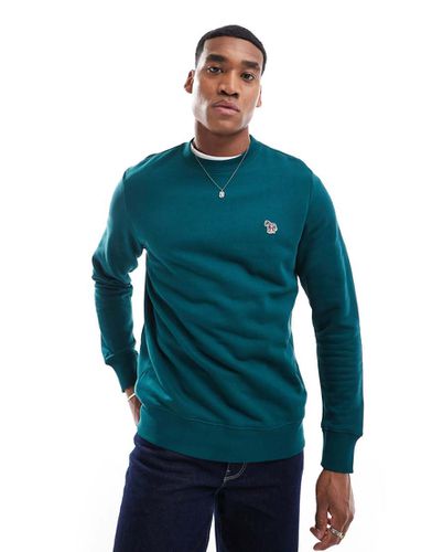 Felpa regular fit verde azzurro con logo iconico - PS Paul Smith - Modalova