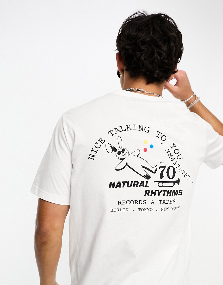 Natural Rythms - T-shirt comoda bianca con stampa sul retro - PS Paul Smith - Modalova