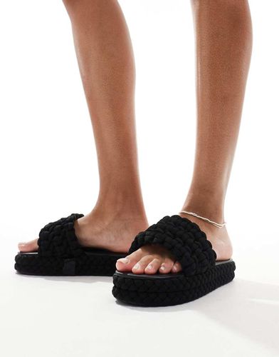 Hattie - Sliders intrecciate basse nere - Public Desire - Modalova